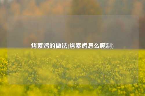 烤素鸡的做法(烤素鸡怎么腌制)